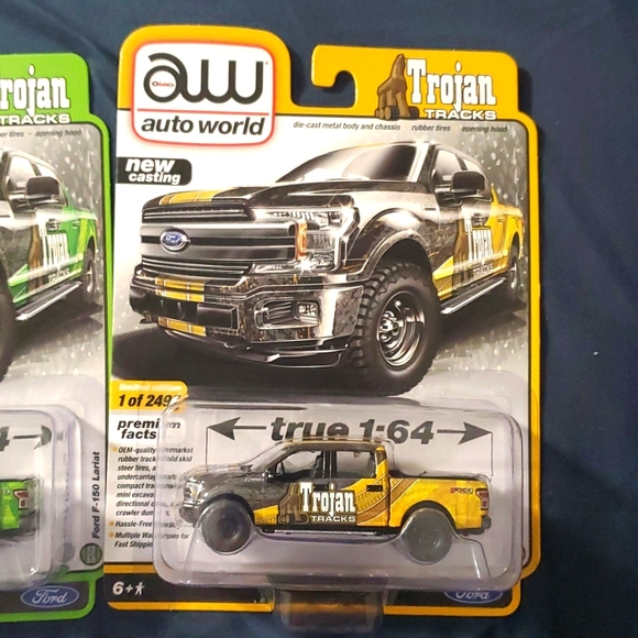 :2 F-150 lariat 1:64 auto world limited edition trojan tracks die-cast trucks - Picture 2 of 12